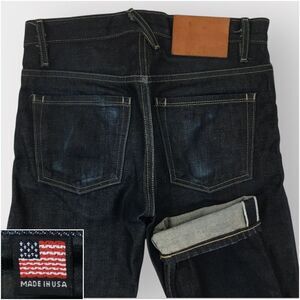 DYER & JENKINS Selvedge Denim Jeans‎ Mens Size 28 X 34 Slim Fit Blue Dark Wash